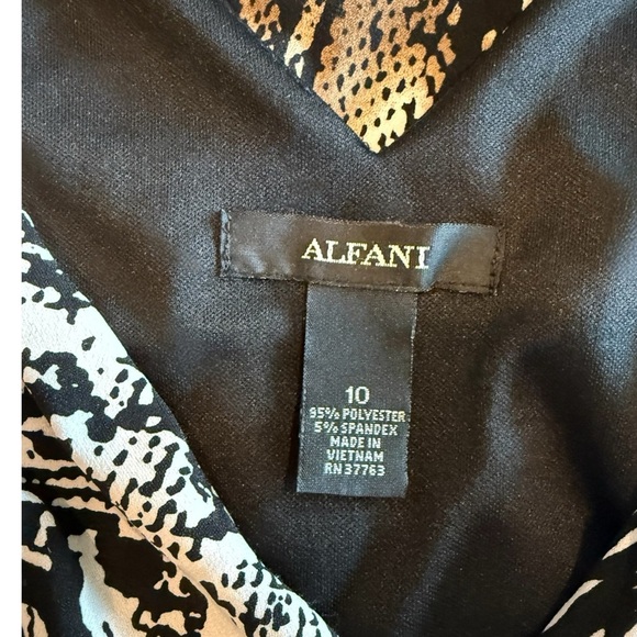 Alfani Sheath Dress Women's Size 10 Animal Print Sleeveless Wrap V Neck. - Picture 10 of 10